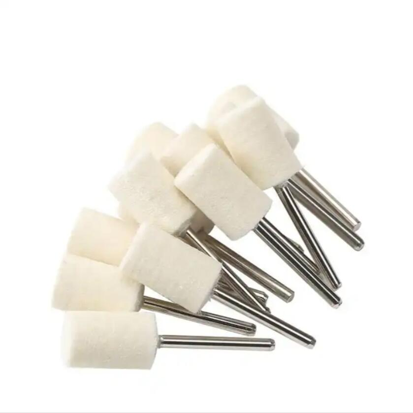 6mm Shank Cylinder Polishing Wool Felt Bobs for Glass Polishing Mounted Points