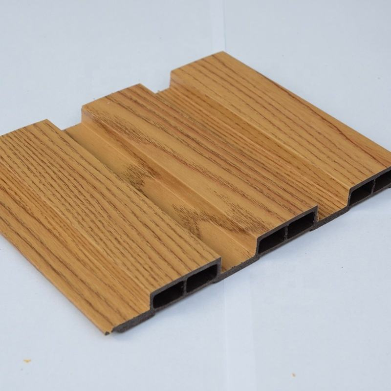 Cheap Price Hollow PVC Wall Panel Wood Color and Marble Color WPC Wall Panel Cladding WPC Fluted Wall Panel