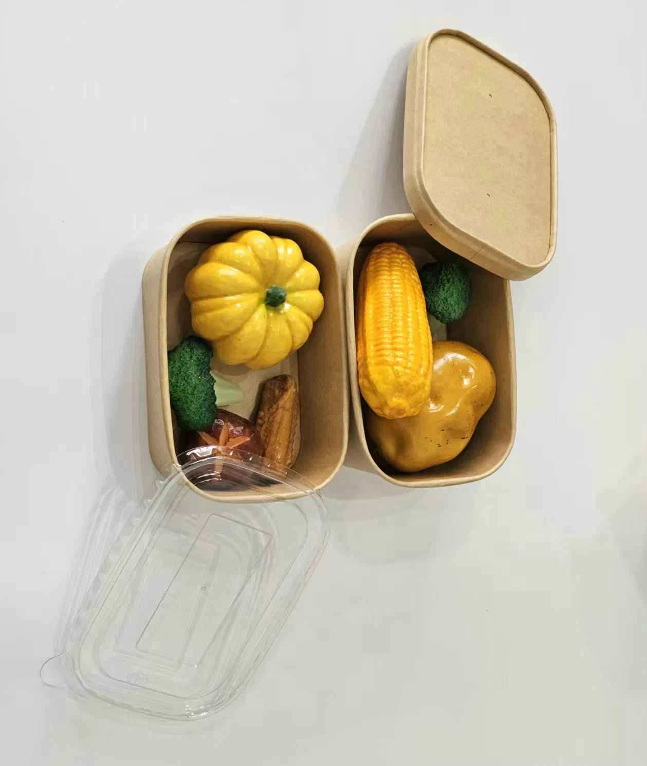 500ml Ice Cream Kraft Paper Container with Lid