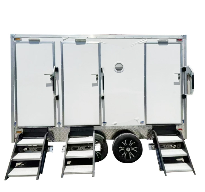 Outdoor Toilet Trailer Street Smart Mobile Portable Toilet Restroom Trailer Movable Plastic Chemical Restroom Bathroom Toilet
