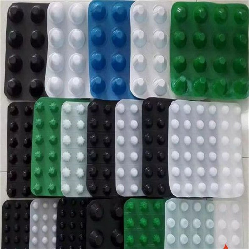 Geocomposite Drain Black Color Dimpled Plastic Drain Sheet for Underground Waterproofing