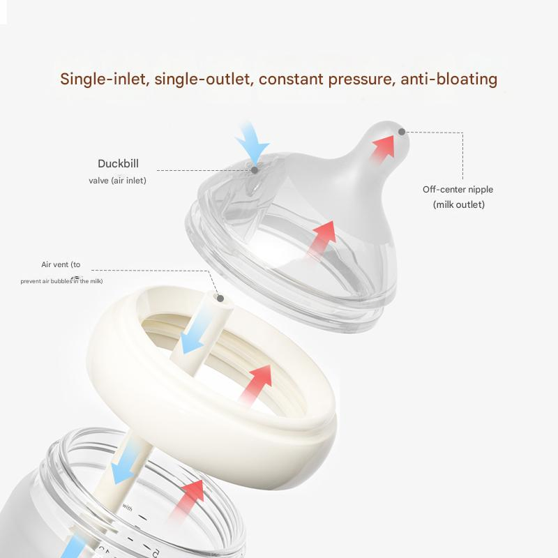 High Borosilicate Glass Baby Bottle Set with BPA-Free Nipple
