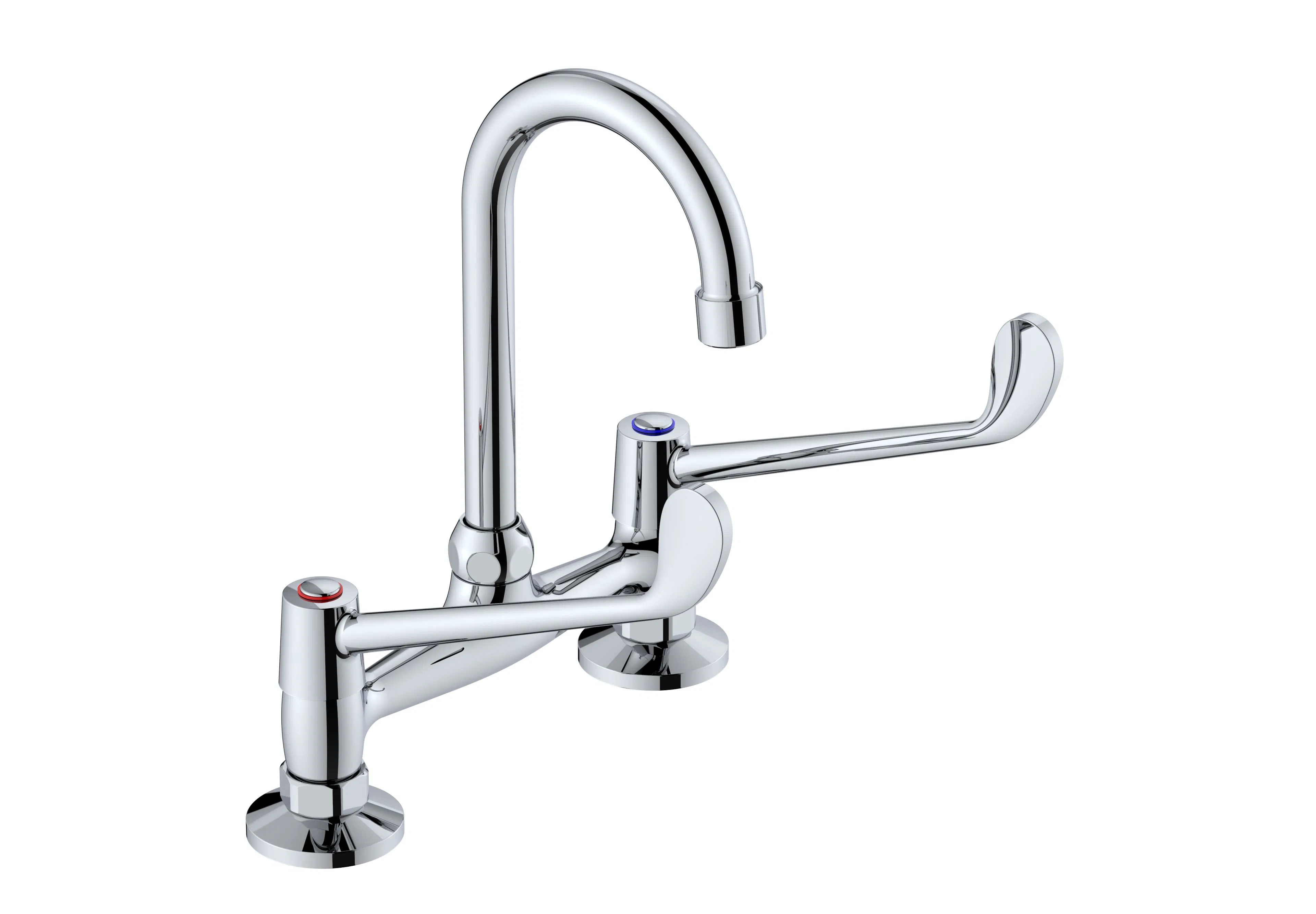 Medical Tap Elbow Operated Basin Sink Tap Extended Lever Doctors Vets Dentists Faucet