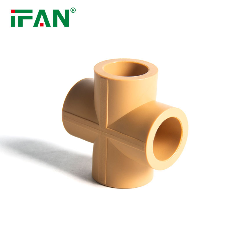 Ifanplus OEM ODM PPR Pipe Fitting Pn25 Plastic PPR Fittings 20-63mm Cross Tee PPR Fittings