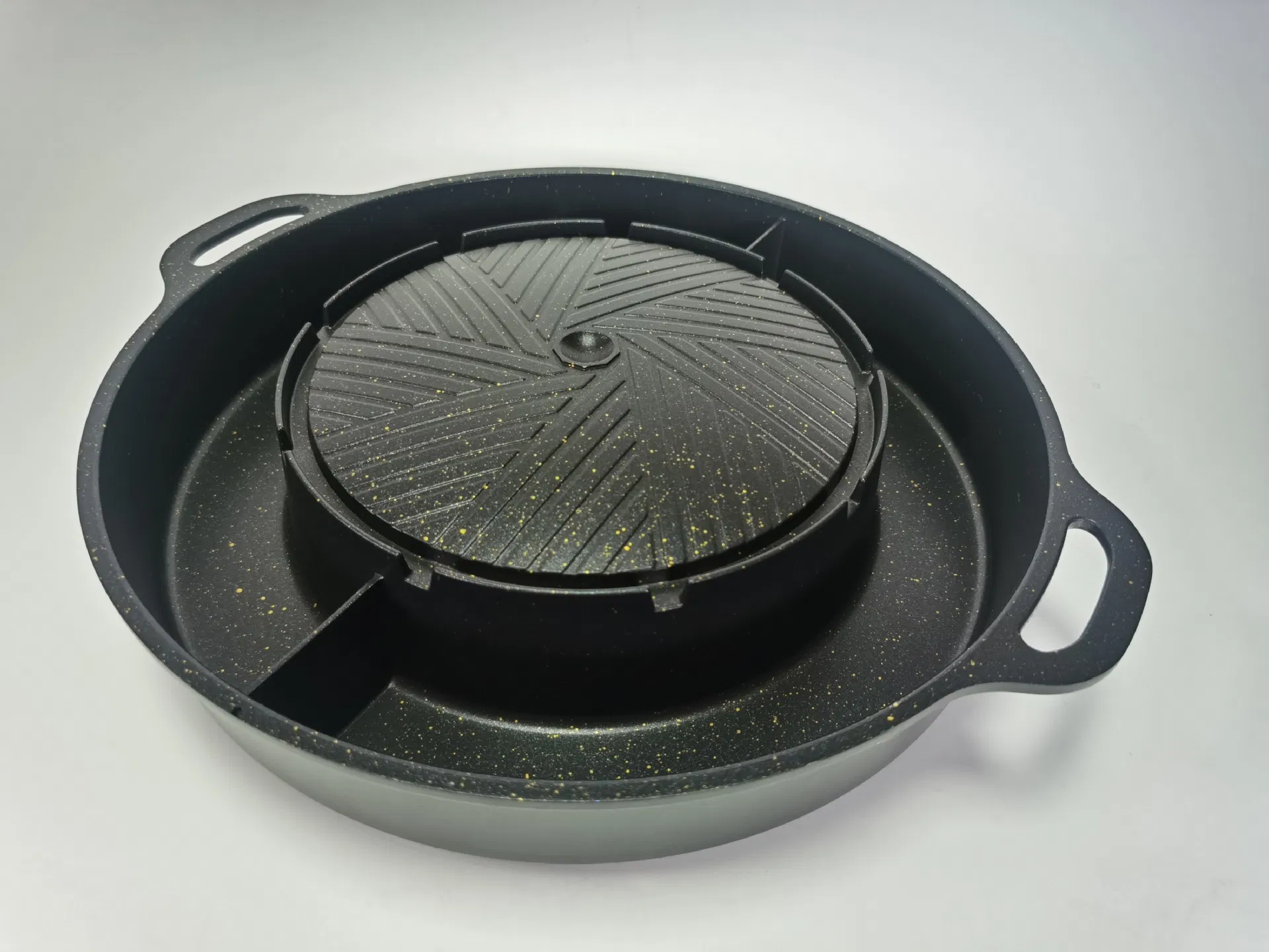 Hot Selling Outdoor Grill Pan BBQ Hotpot Black Tray Table with Soup