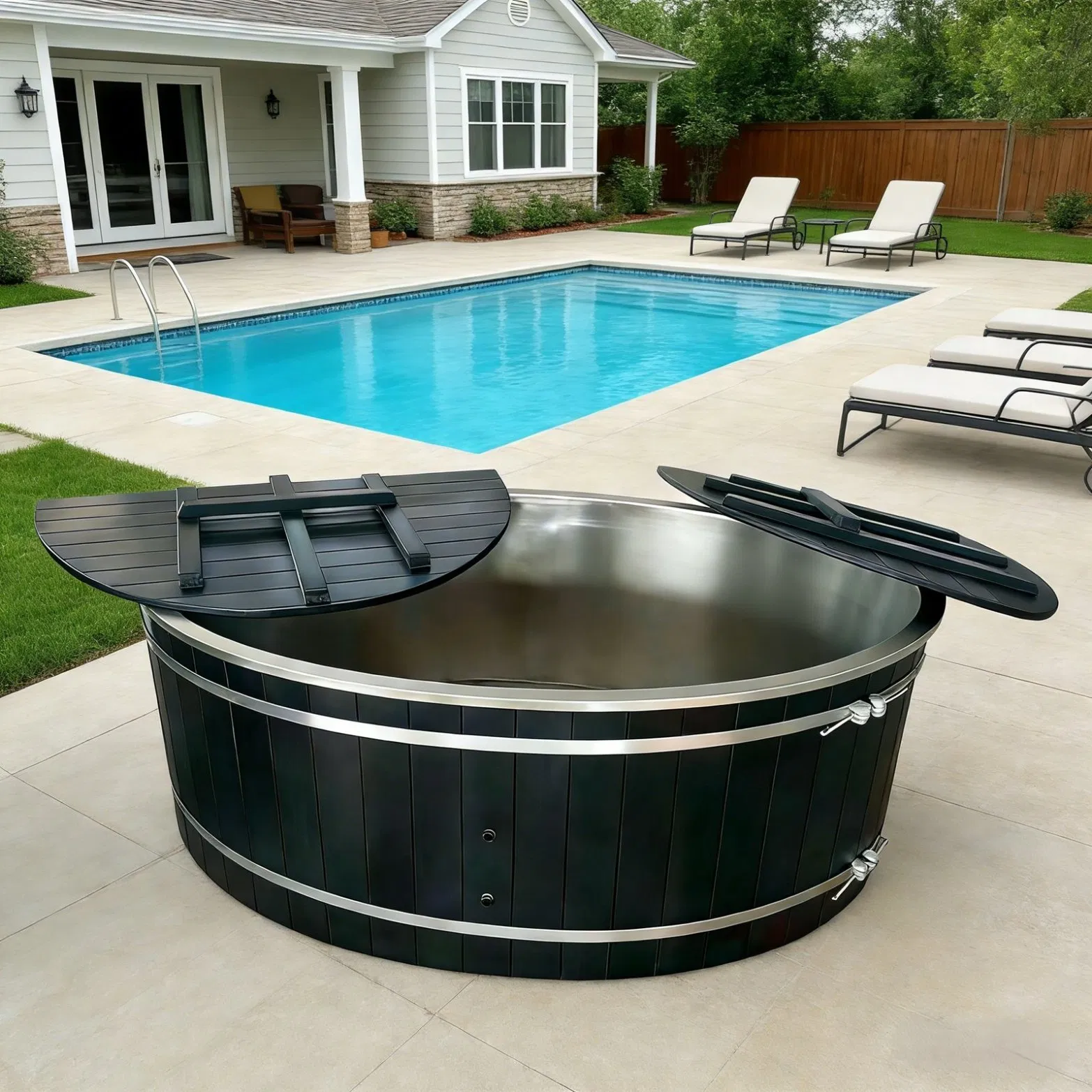 Стальной бассейн для ледяных ванн с чиллером