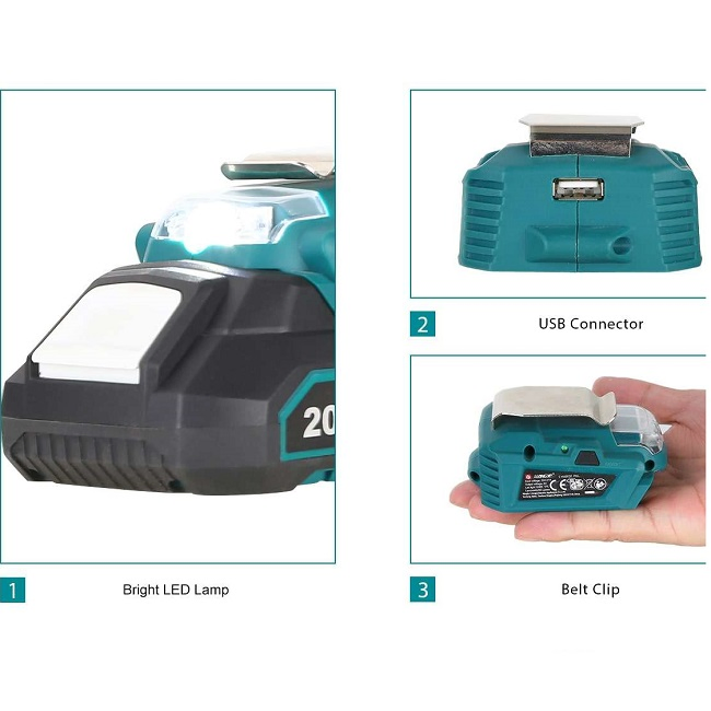 Liangye Electric Power Tool 5V Wireless USB Charger PAL with LED Flashlight