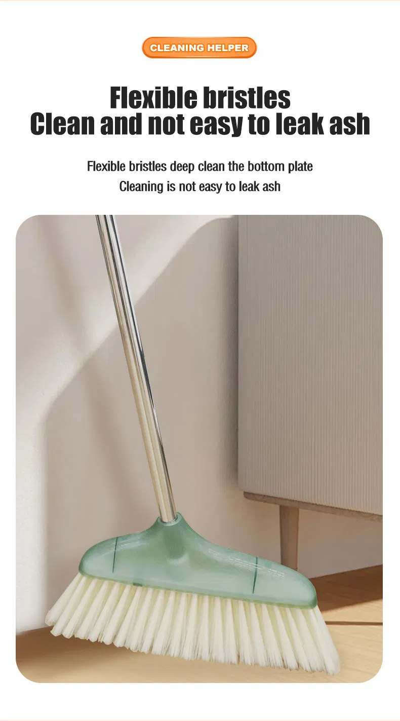 Modern Style New Dustpan Broom with Soft Plastic Handle Durable Stainless Steel Rods and Head Durablepp Material