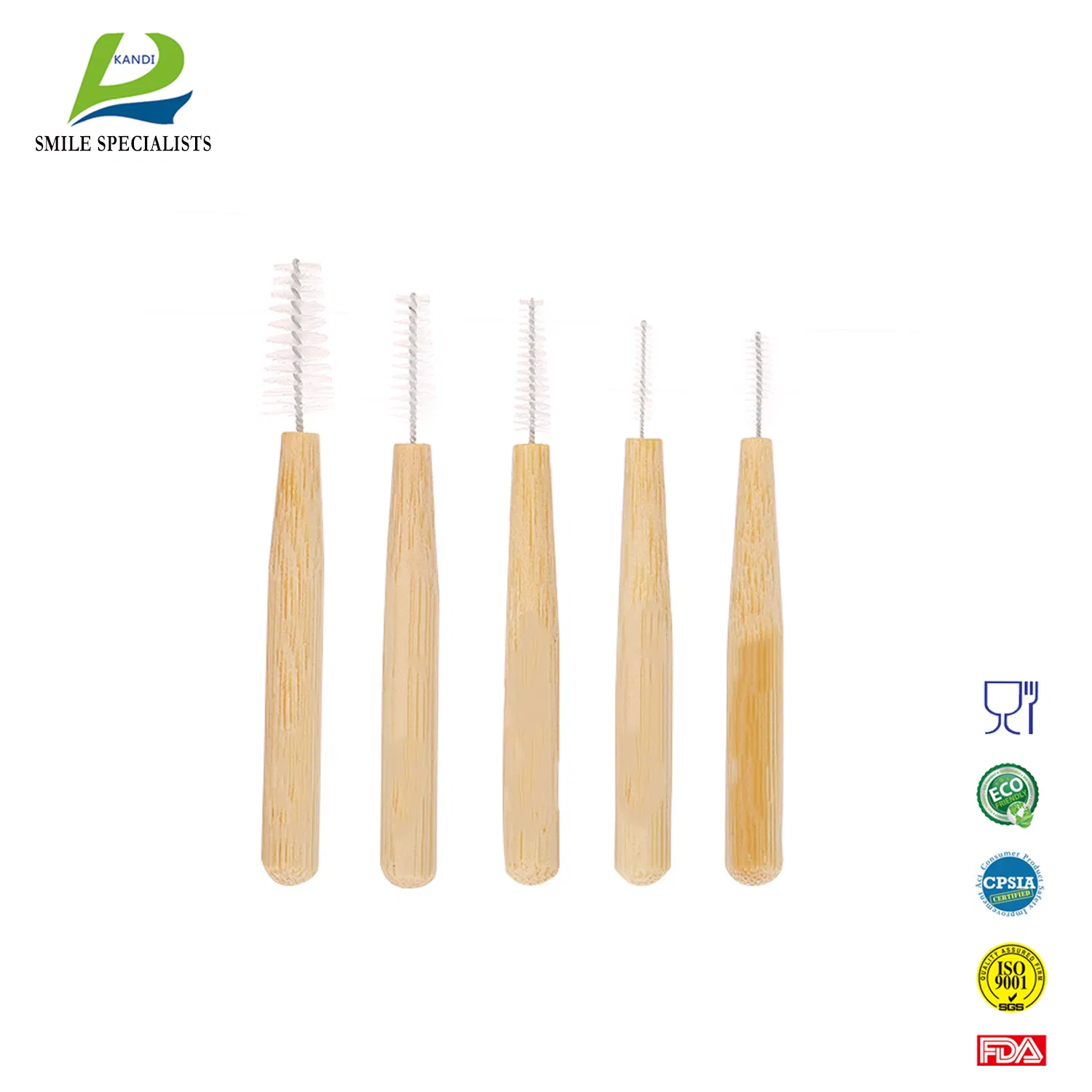 Biodegradable Bamboo Interdental Toothbrush with Recylable Kraft Box
