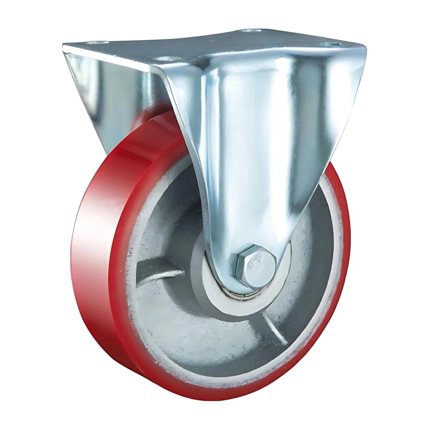 Swivel PU Castor Mold on Cast Iron W/Double Ball Bearing, 6922#