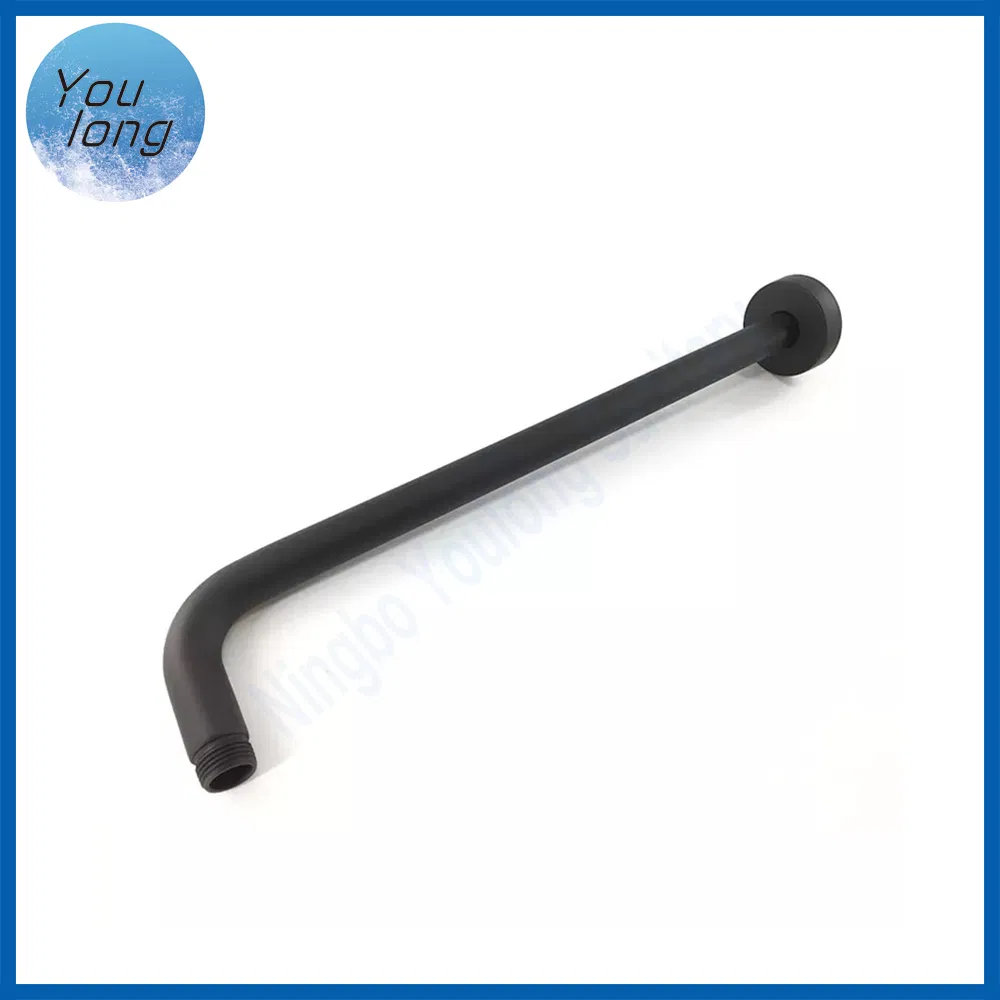 Shower Extension Pipe Brass Rain Shower Head Arm with Flange Wall Mounted