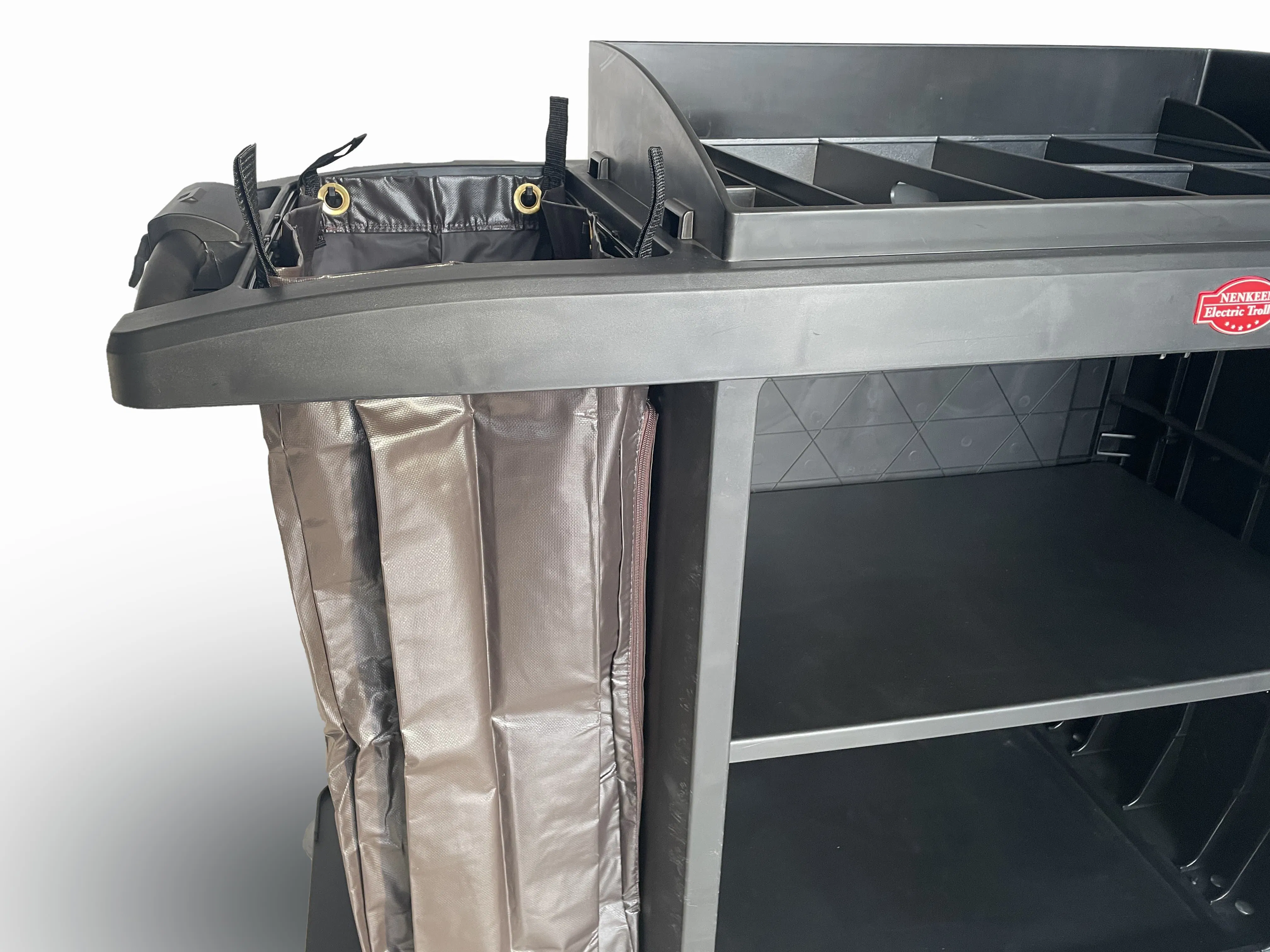 Full Sized Motorized Trolley Plastic Housekeeping Cart Customizable Luxury for Hote