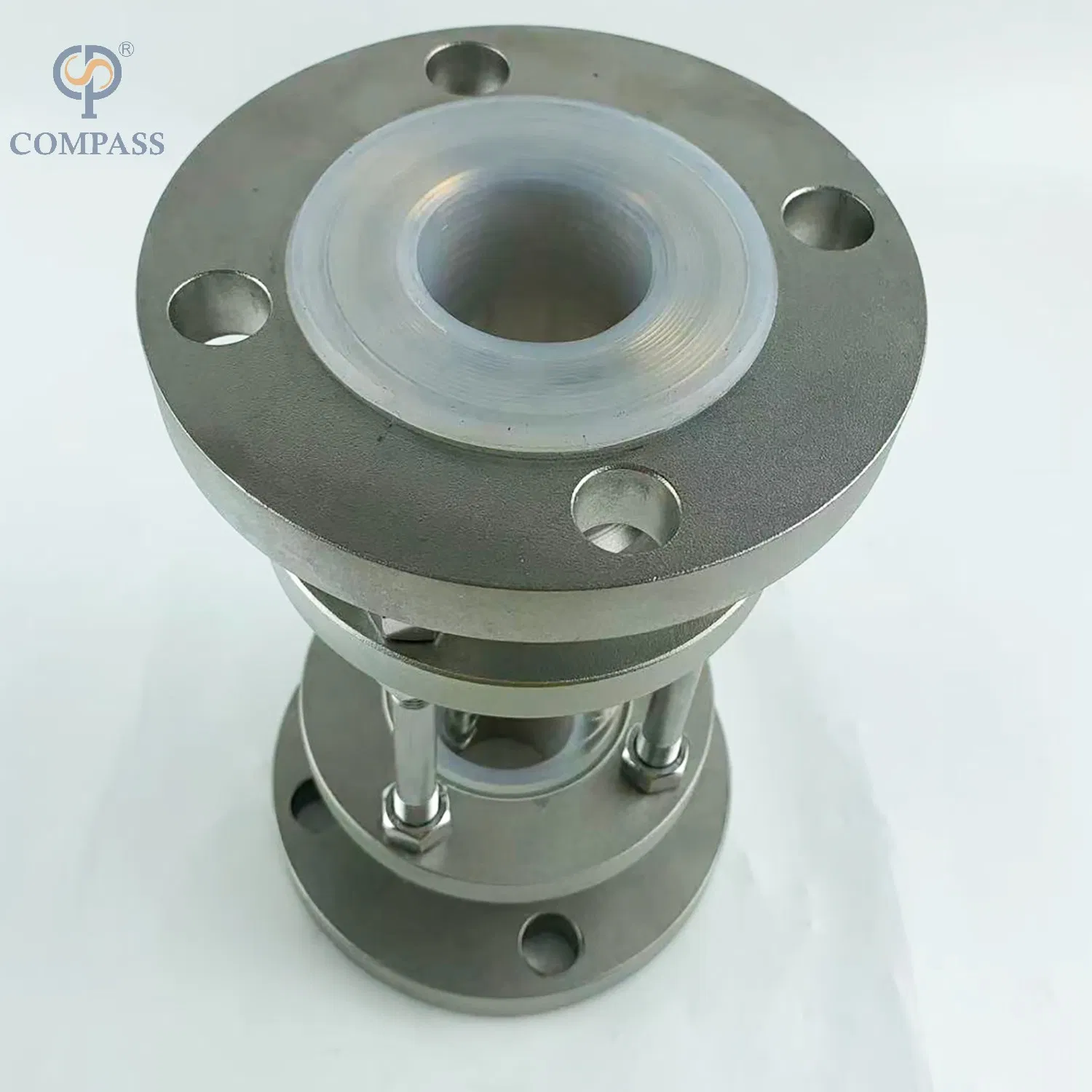 Sanitary Stainless Steel Flanged Ends Sight Glass with Lined PTFE