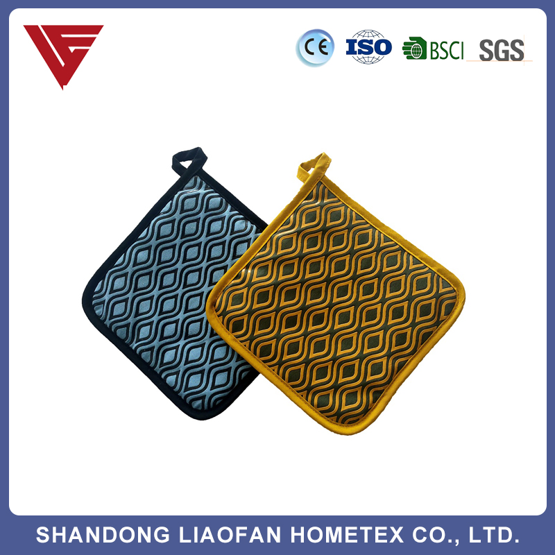 Cotton Twill Cooking Kitchen Silicone Heat Resistance Potholder