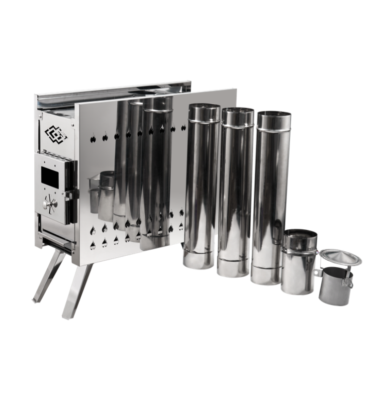 Stainless Steel Indoor Sauna Estufa Lena No Smoke Wood Burning Stove for Camping Outdoor Sauna Equipment