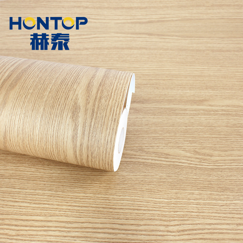 Interior PVC Not Self Adhesive Laminating Wood Textured Decorative Film for Wall Panel Covering