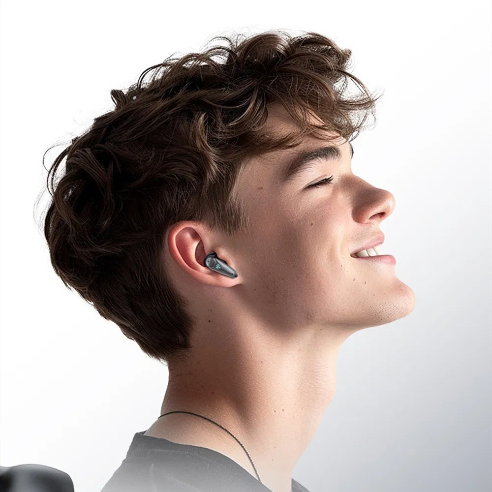 Yx-37 2.4GHz Ultra Low Latency Tws Gaming Earbuds, Noise Cancelling -Black