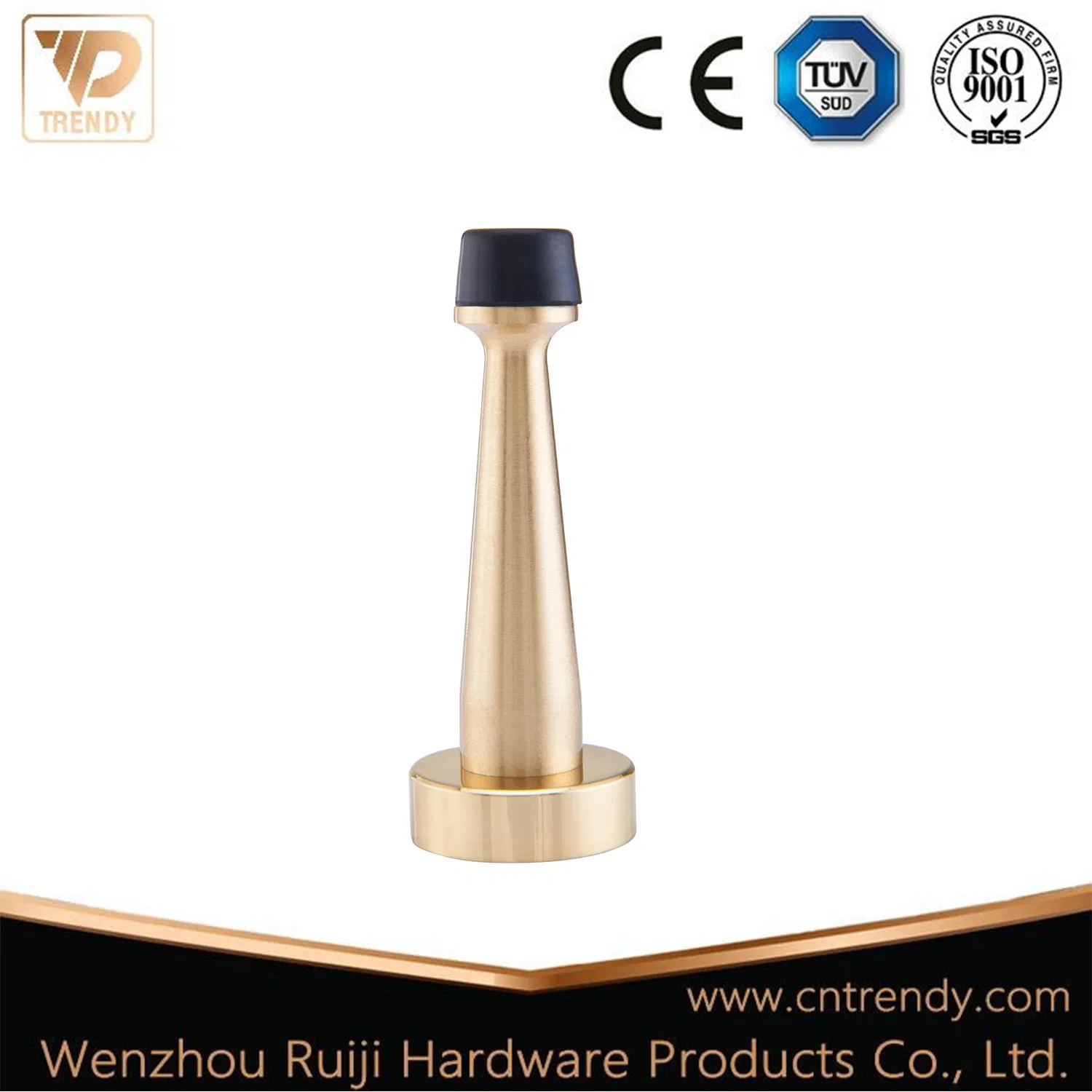 Matt Antique Wall Suction Brass Indoor Wooden Door Hardware Zinc Alloy Door Stopper