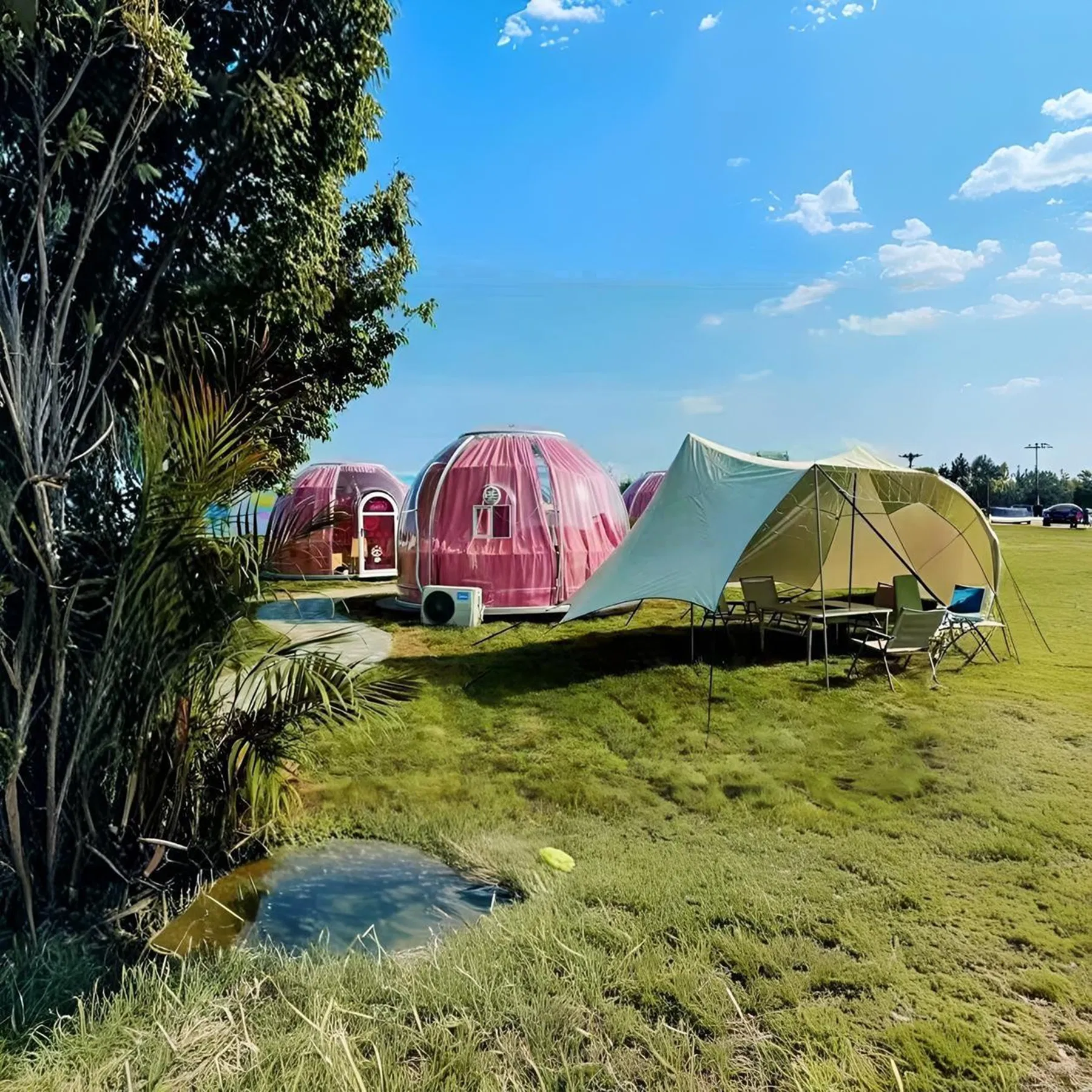 Starry Sky Design Outdoor Bubble Room with Durable UV Protection Material