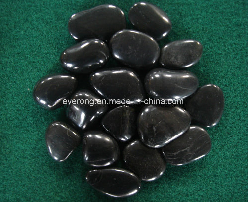 Natural Superfine Polished Black Stone Pebble for Garden Pathway