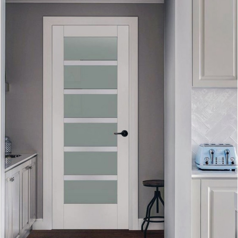 Ace Interior Double Sliding Wooden Door Solid Wood Core Shaker MDF Door