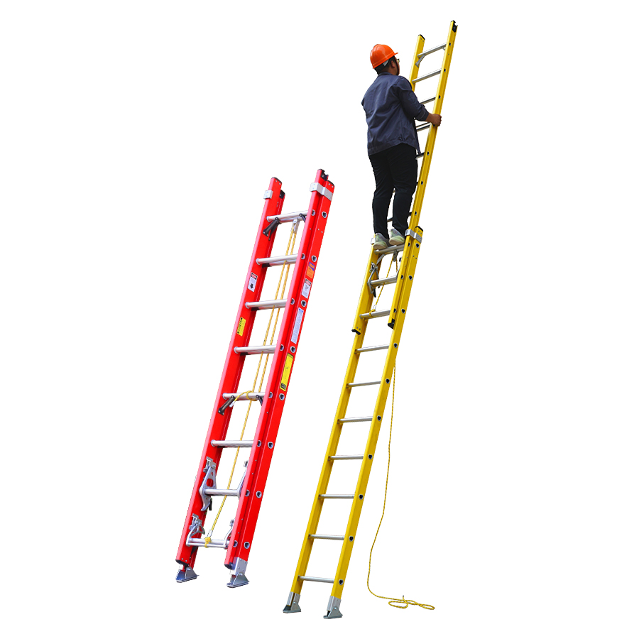 Heavy Duty 375 Lbs Load Capacity High Quality Fiberglass Triangle Fiberglass Step Ladder