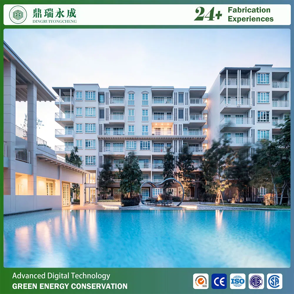 CE Certified Prefabricated High-Rise Steel Structure Resort Hotel with H-Section Steel