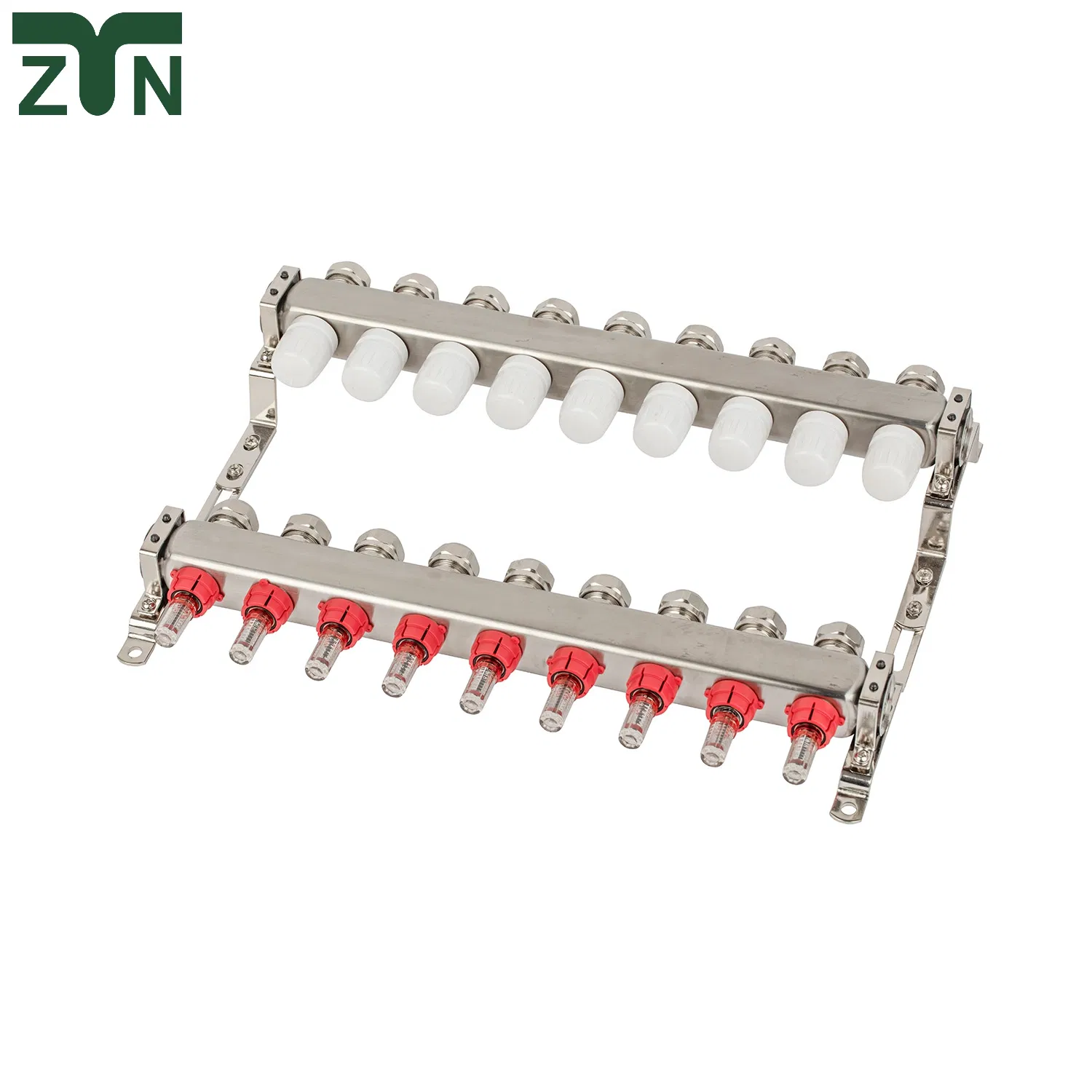 Factory Water Valved Stainless Steel Manifold Hosehold Radiant Floor Heating Manifold