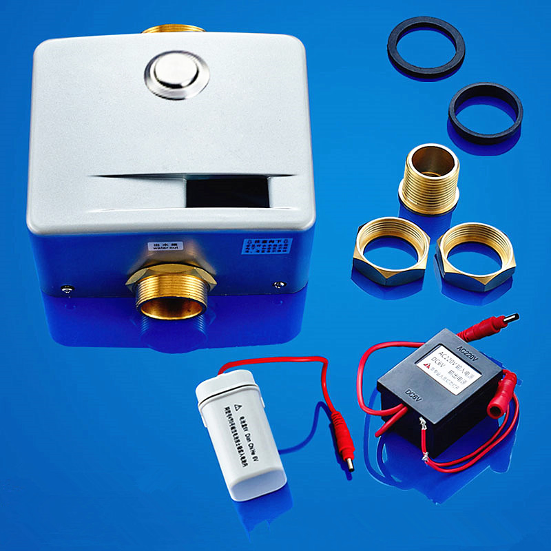 Xfdz Wall Concealed IR Sensor Touch Free Automatic Flush Valve with LED Electronic Button for Toilet