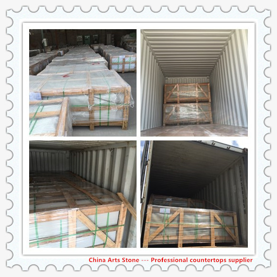 Wholesale Chinese Polished Pangdang White/ Grey Granite Kitchen Countertop for Hotel Projects