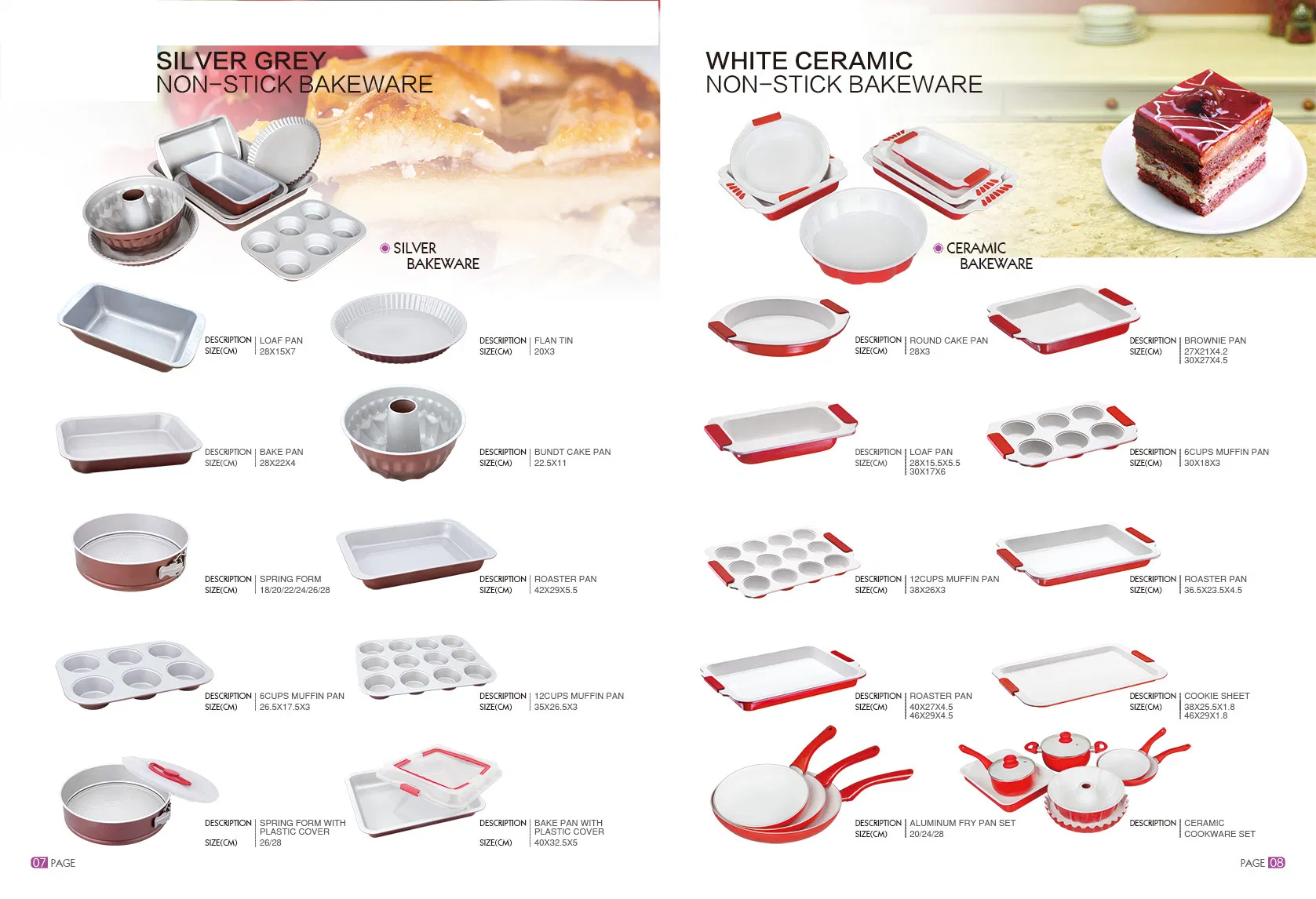 Non Stick Carbon Steel 0.4mm Cake Baking Mold Silver Ceramic Bake Pan