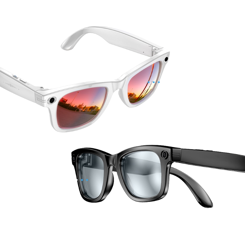 2026 GS4 Max Dual Lenses Smart Glasses 8MP 4K Video Camera Voice Control IP65 Waterproof Wi-Fi Audio Record Transfer Ai