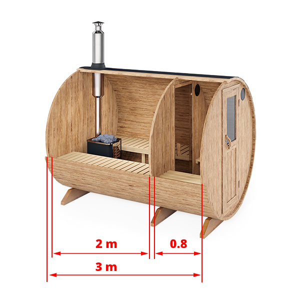 Traditional Outdoor Dry Steam Sauna SPA Tubs