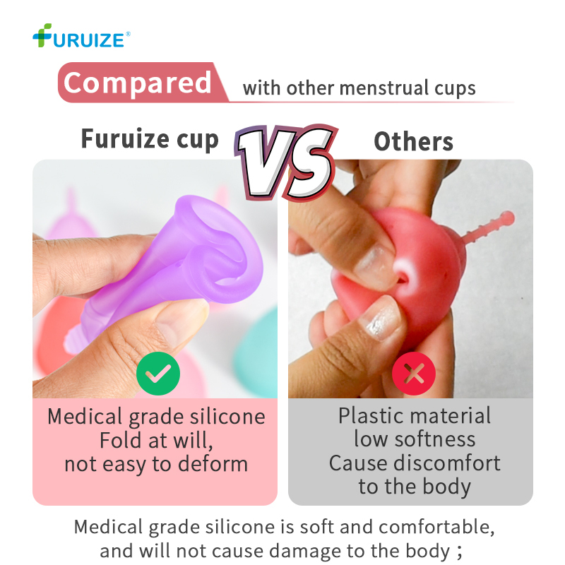 100% Medical Silicone Copa Menstrual Cups Comfortably Use for 12 Hours Reusable Menstrual Cup Set OEM