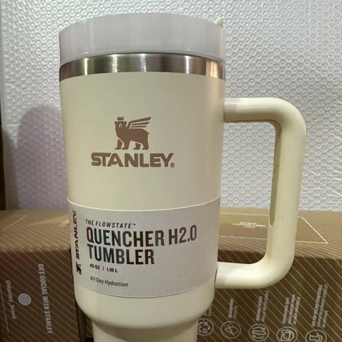 Термокружка 40 унций с крышкой и соломинкой, двойные стенки