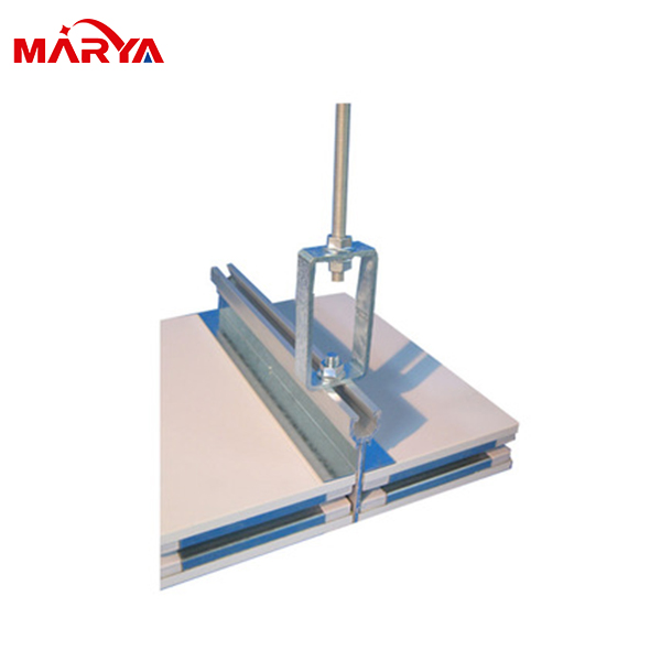 Marya 50mm Double Layer MGO Board Rock Wool Honeycomb Fireproof Sandwich Cleanroom Panel for Electronics Easy Installed EPS Cement Sandwich Panel Cleanroom