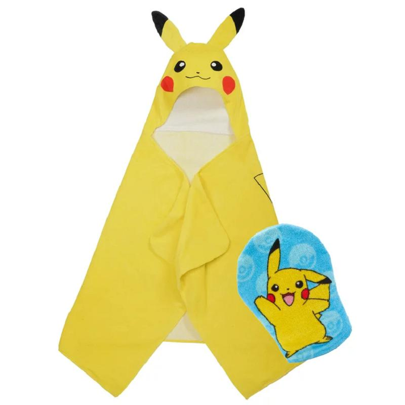Pokemon Pikachu Kids Cotton Hooded Towel