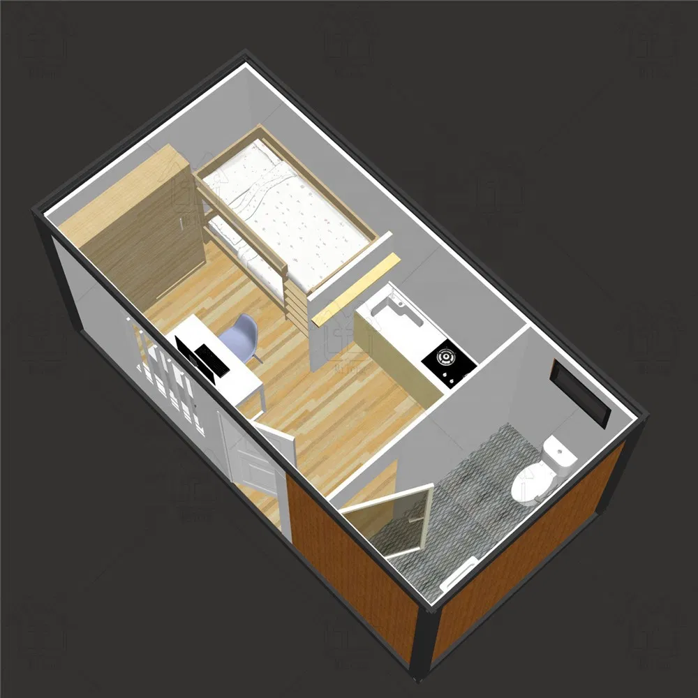 Foldable Expandable Mobile Prefab Container Home House with Toilet