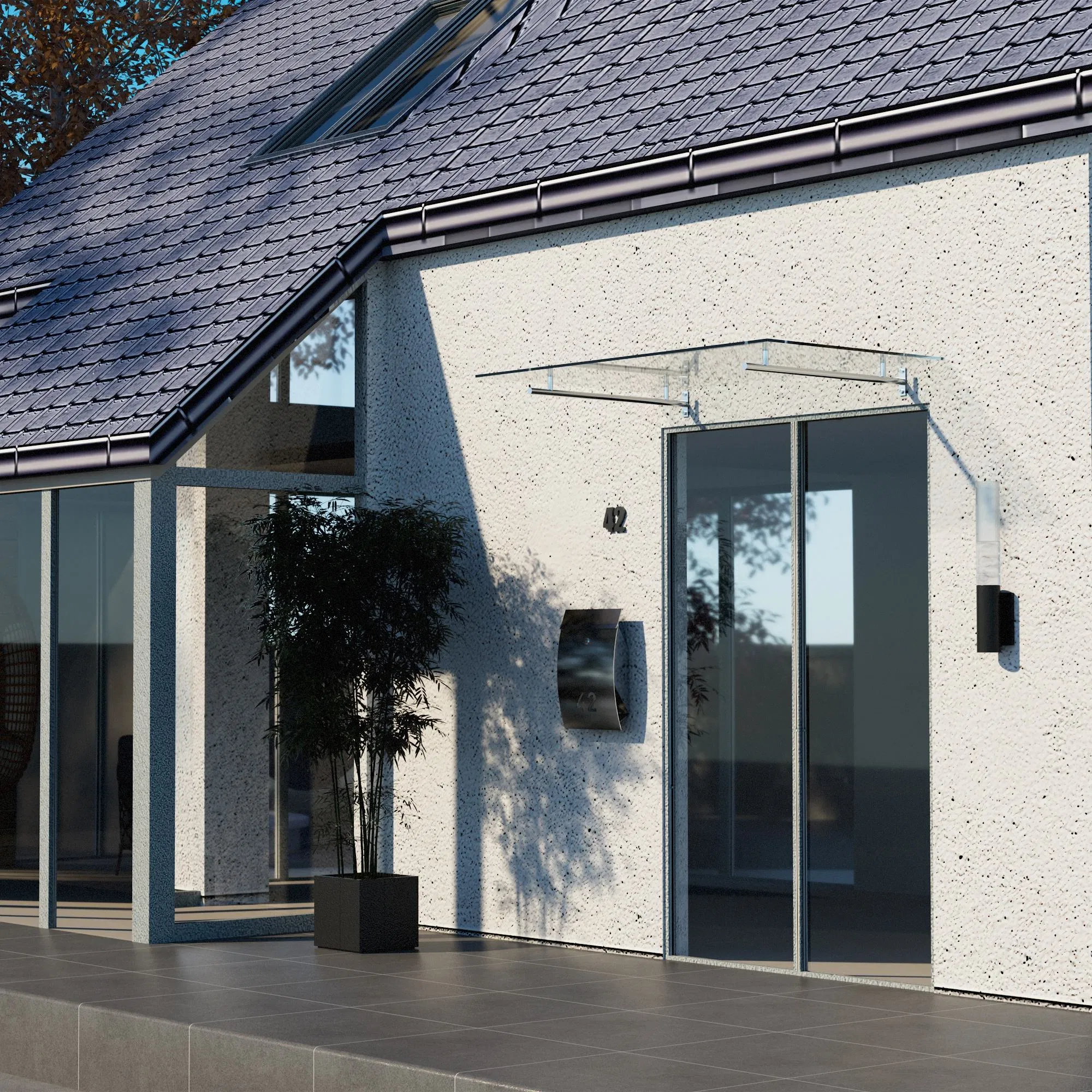 304 Stainless Steel Glass Canopy Awnings Door Canopy