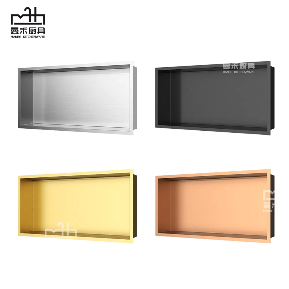 Встраиваемая полка для душа Rose Gold, нержавеющая сталь 304