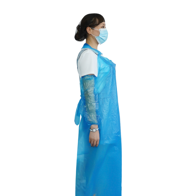 Economical Plastic HDPE/LDPE Disposable Apron for Cooking/Working/Household Use