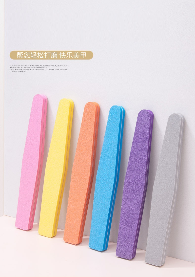 Wholesale Stylish Color Rhombus Diamond Nail Bumper Double Sided Professional Nail Files