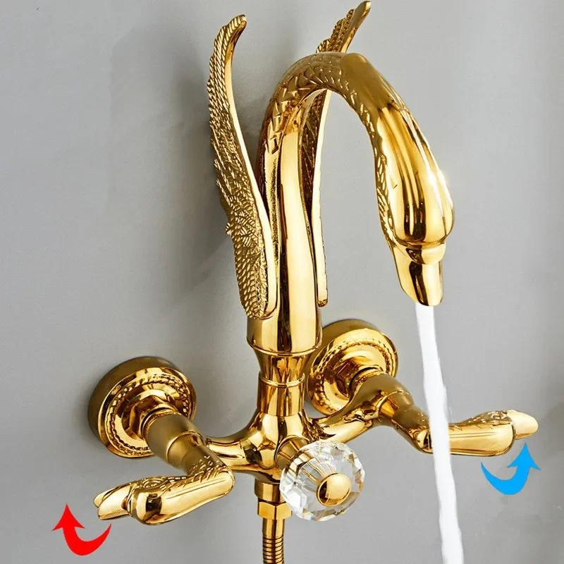 Смеситель для душа Gold Swan с дождевым эффектом