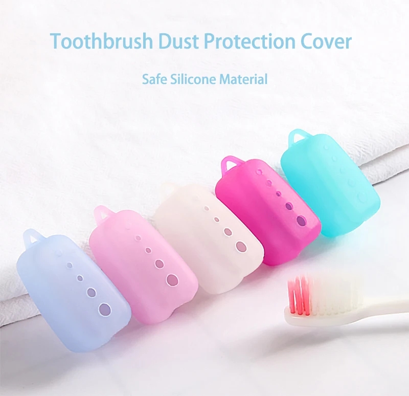 Custom Size 10X15X35mm Food Grade Silicone Toothbrush Razor Protect Case Silicone Eco-Friendly Tooth Brush Cover