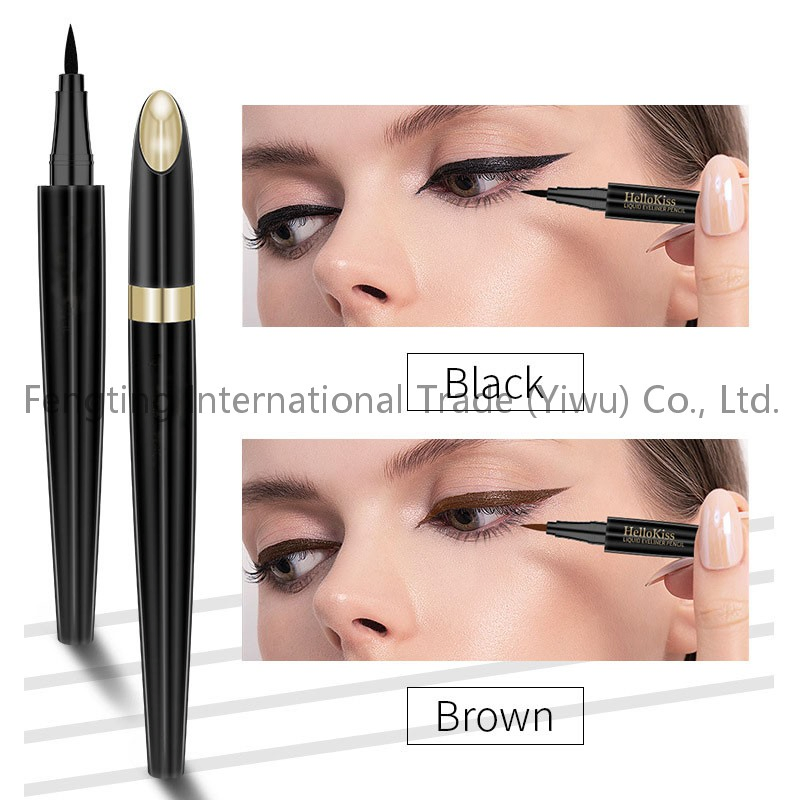 Custom Logo Luxury Cruelty Free Waterproof European Cpnp Compliant 12 Hours Long Lasting Double Sided Eyeliner Pen