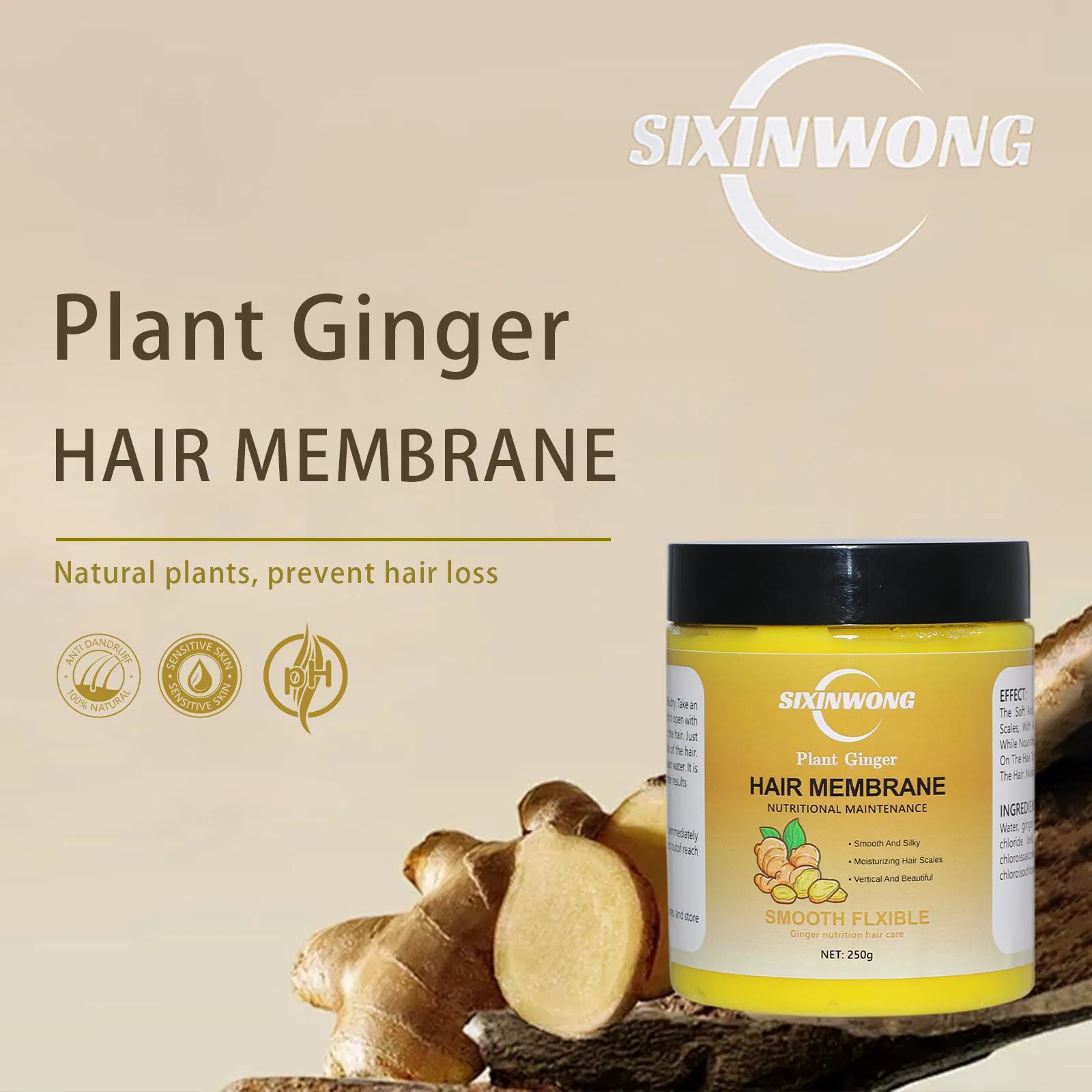 Beauty Cosmetics Hair Care Repair Dry Without Knots Ginger Hair Membrane
