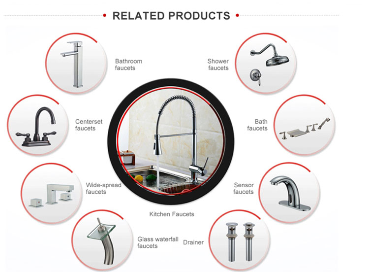 Deck Mounted Single Handle Brass Bathtub Faucets for Home Decoration