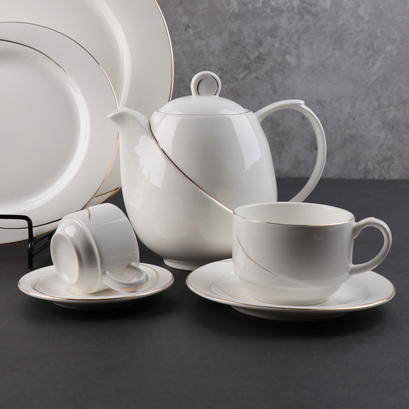 Turkish White coffee Porcelin Mug Ceramic Cup and Saucer Ceramic with Logo