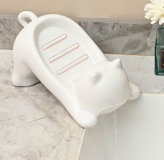 High End Creative Cat Soap Dish SPA Like Home Decor Bathroom Accessories