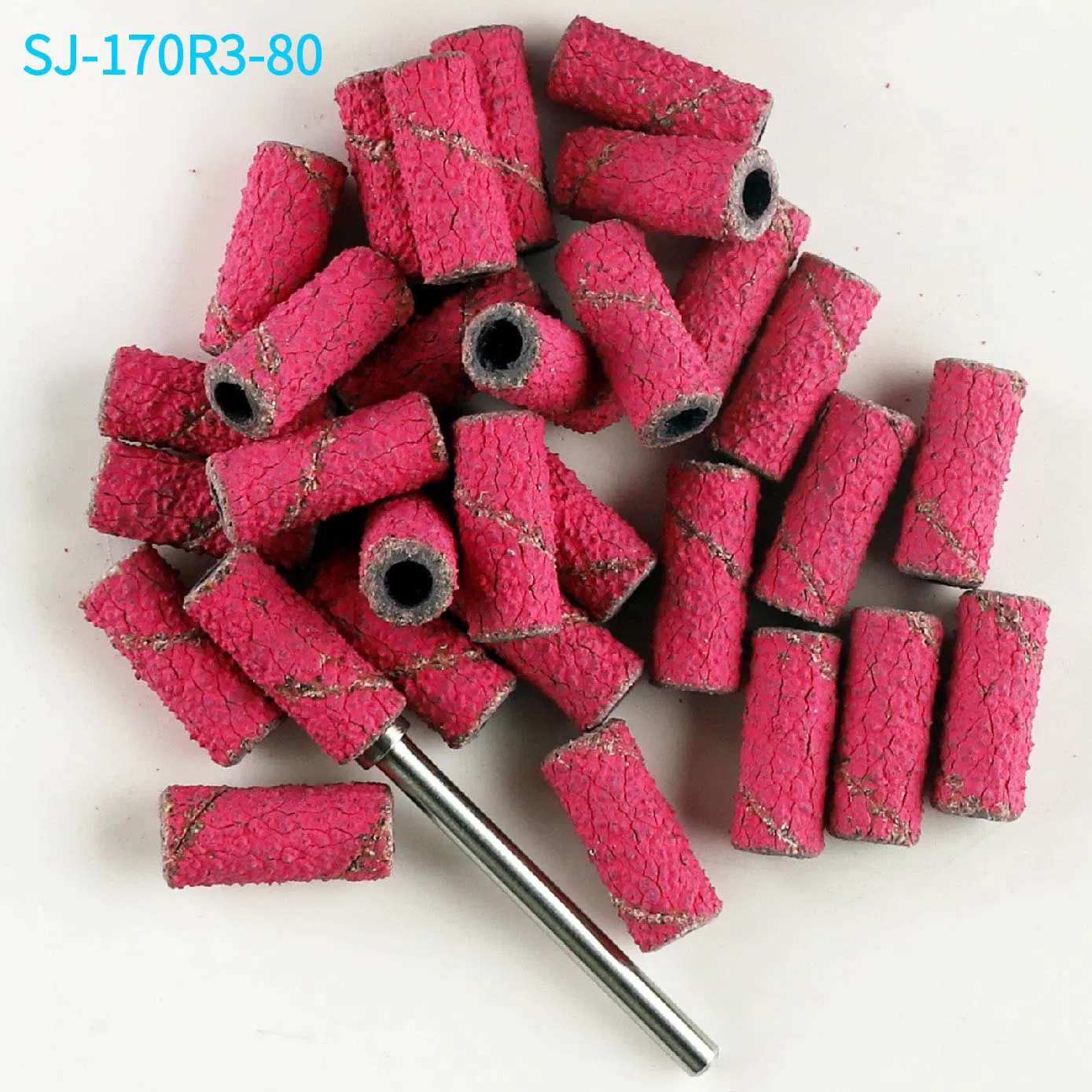 Jicrade Professional Quality 3mm Red Abrasive Small Mini Nail Sanding Band